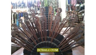 natural wooden stick hair accessories handmade ethnic 